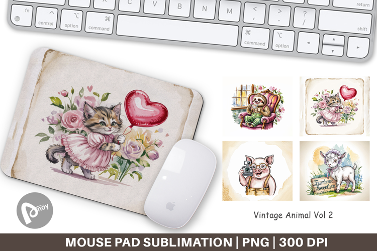 Mouse Pad Vintage Animal