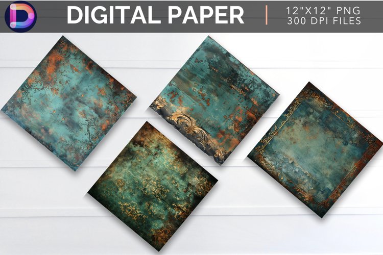 Vintage Antique Digital Paper example image 1