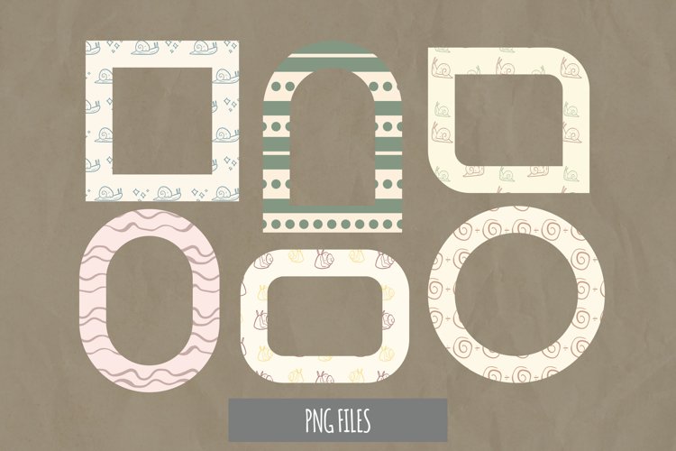 Vintage Art Deco Butterfly Seamless Pattern Frame Set example image 1