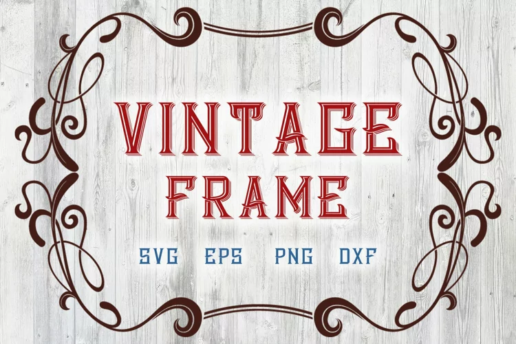 Vintage Frame SVG cut file