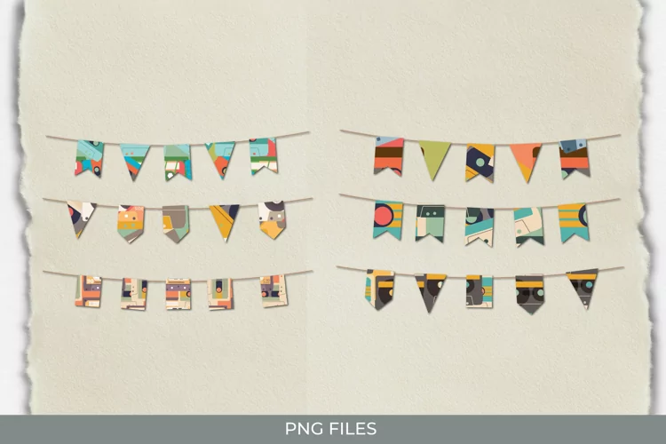Vintage Audio Cassette Bunting Banner