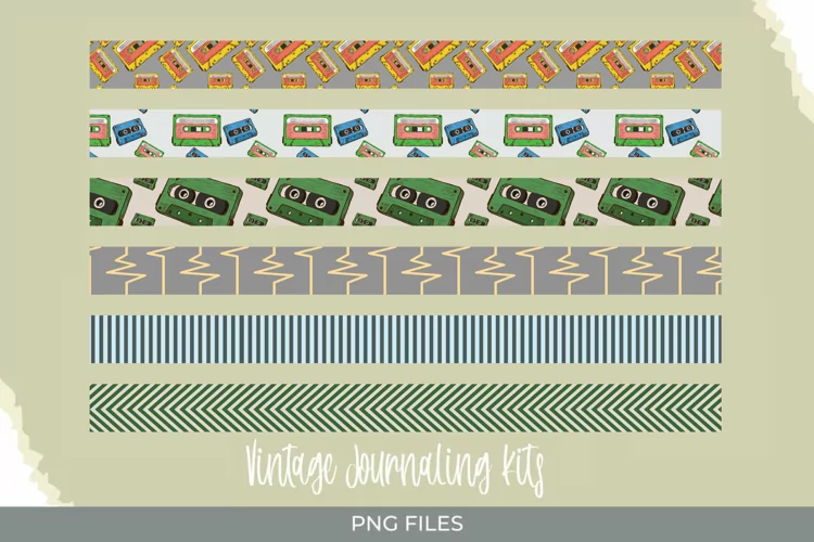 Vintage Audio Cassette Seamless Stripe