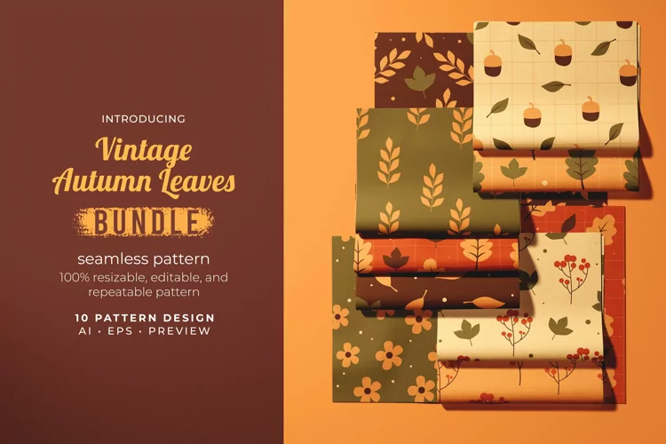 Vintage Autumn Vibes - Seamless Pattern