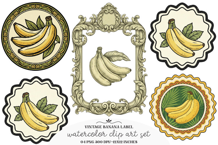 Vintage Banana Label Printable example image 1