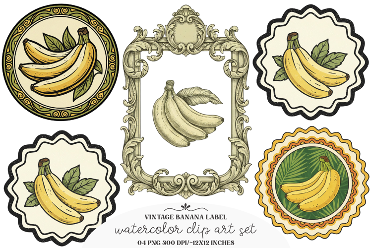 Vintage Banana Label Printable