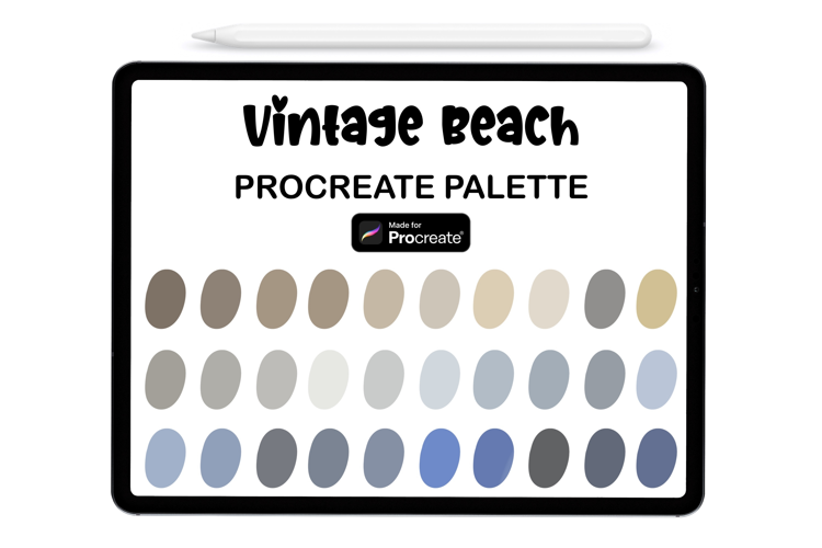 Vintage Beach Procreate Palette - Procreate Color Palette