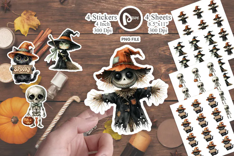 Vintage Big-Eyed Spooky Jamboree Sticker
