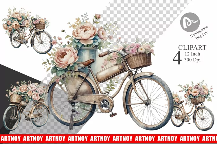 Vintage Bike Clipart