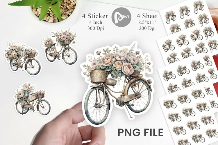 Vintage Bike Sticker