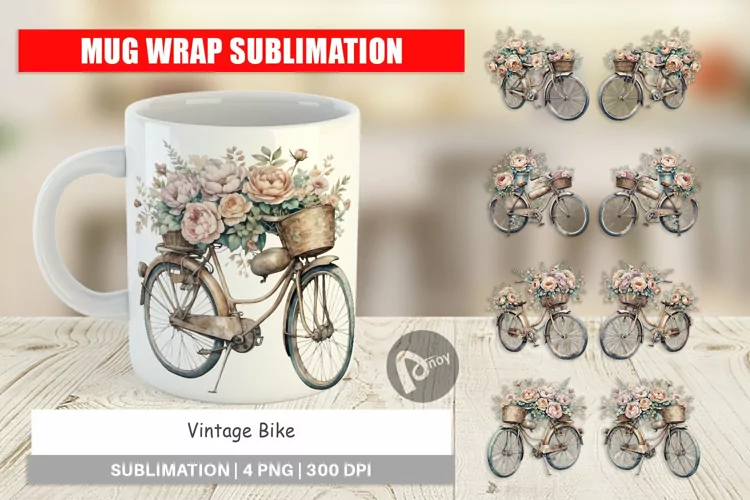 Mug Wrap Vintage Bike