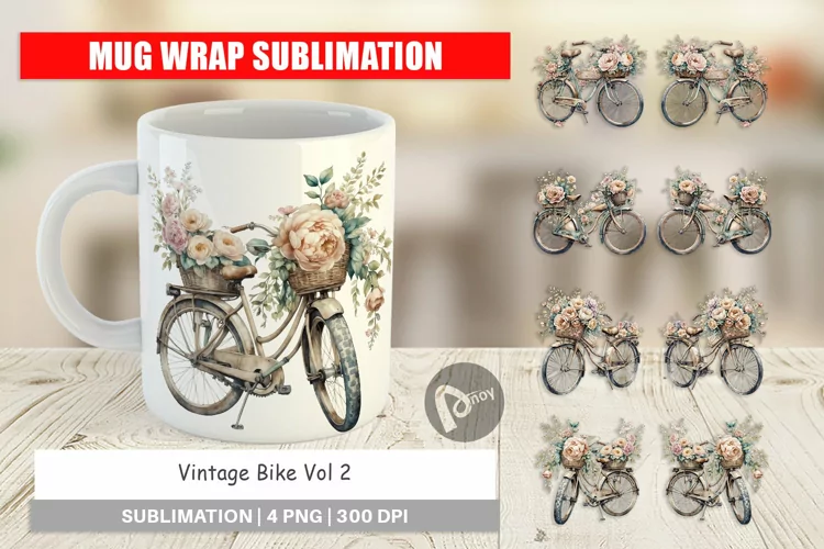 Mug Wrap Vintage Bike