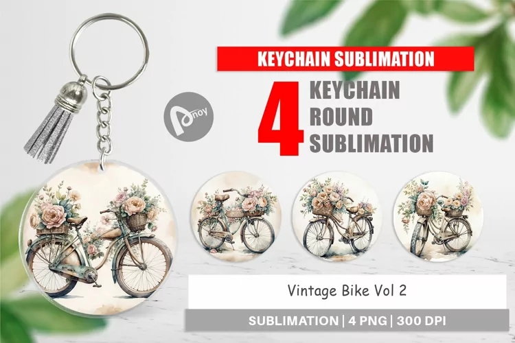 Keychain Vintage Bike