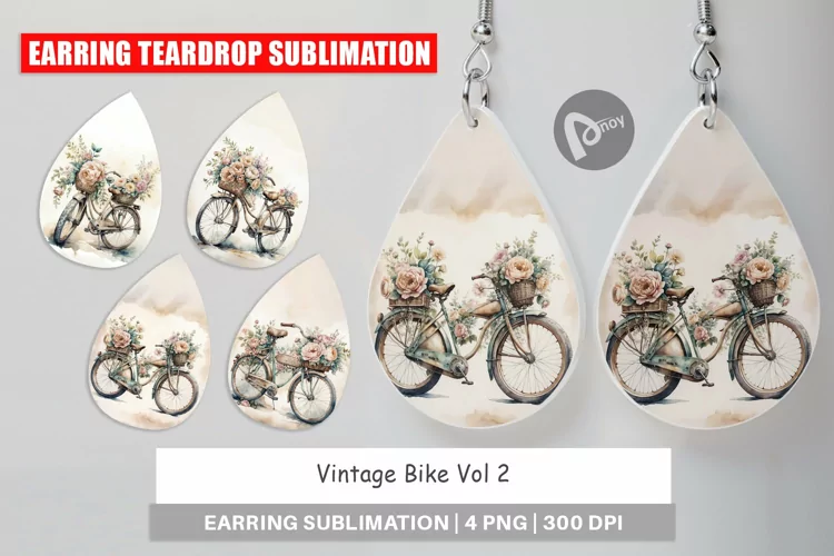 Earring Vintage Bike