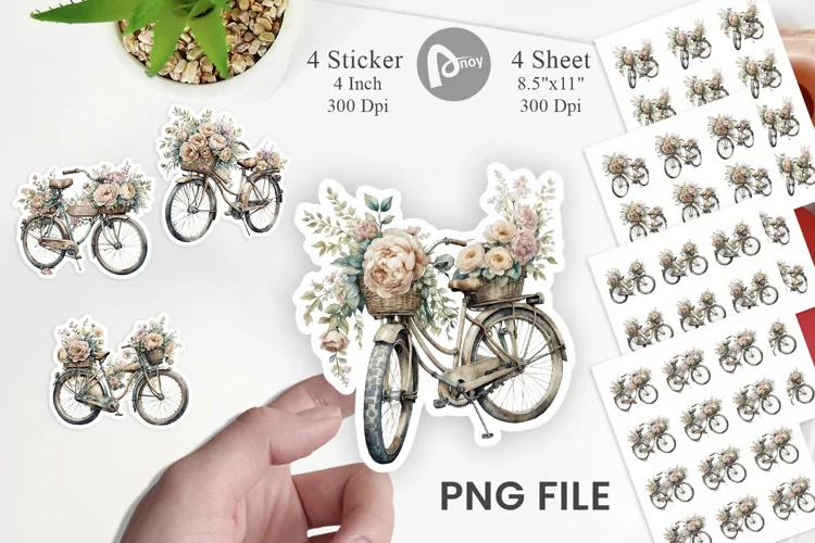 Vintage Bike Sticker
