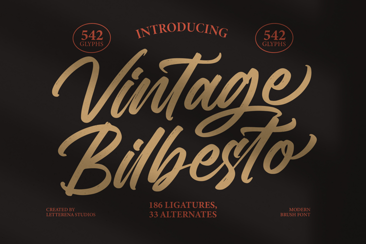 Vintage Bilbesto Modern Brush Font