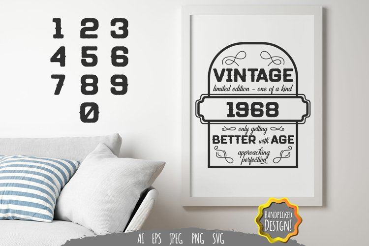 Vintage Birth Year SVG