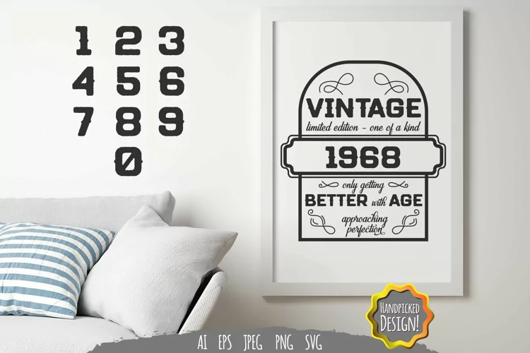 Vintage Birth Year SVG