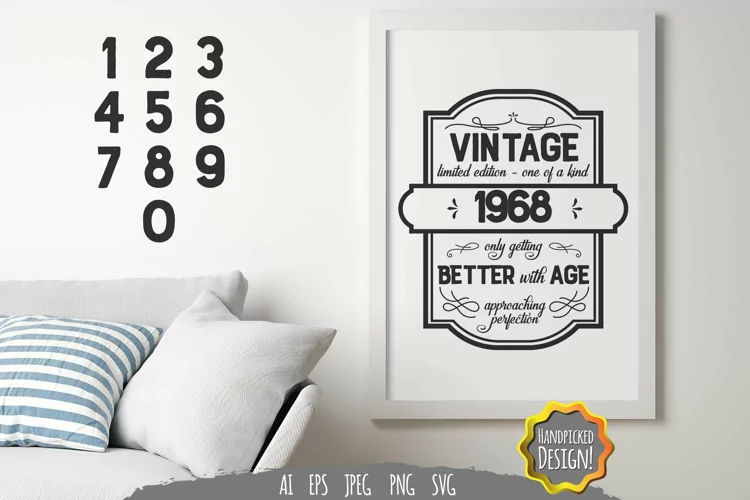 Vintage Birth Year SVG