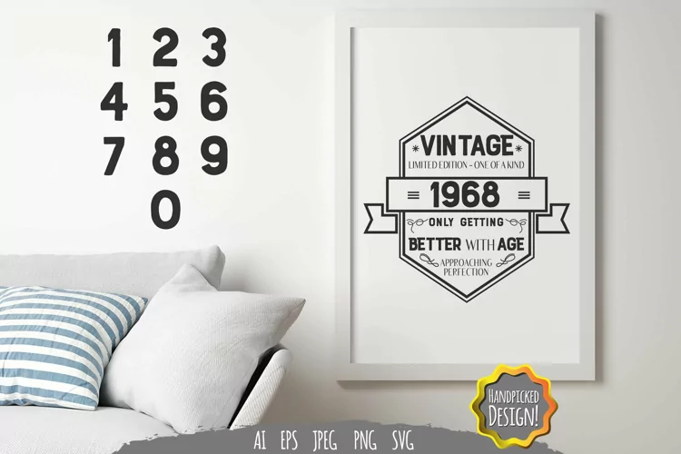 Vintage Birth Year SVG