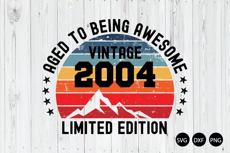 Vintage 2004 SVG, 20th Birthday SVG, Birthday SVG
