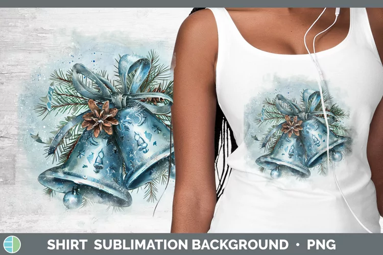 Vintage Blue Christmas Jingle Bells Shirt Sublimation Sublim