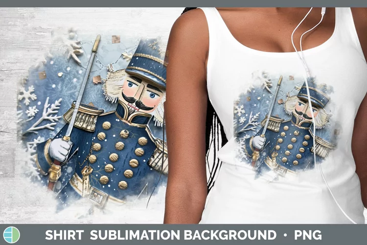 Vintage Blue Christmas Nutcracker Shirt Sublimation Sublimat