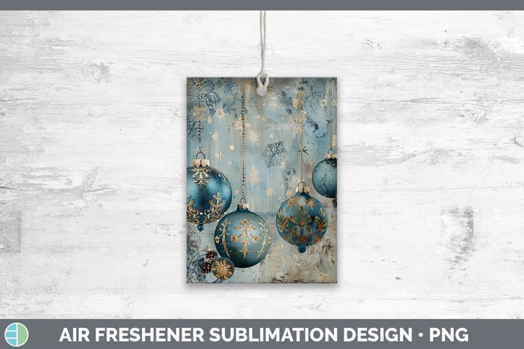 Blue Christmas Ornaments Clipart Image 2