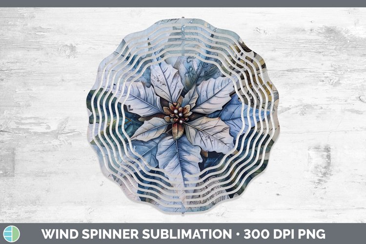 GorgeousVintage Blue Christmas Wind Spinner design.
