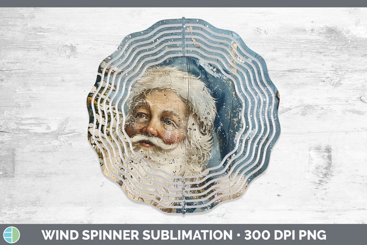 GorgeousVintage Blue Christmas Wind Spinner design.