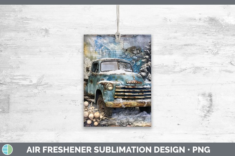 GorgeousVintage Blue Christmas Air Freshener design.