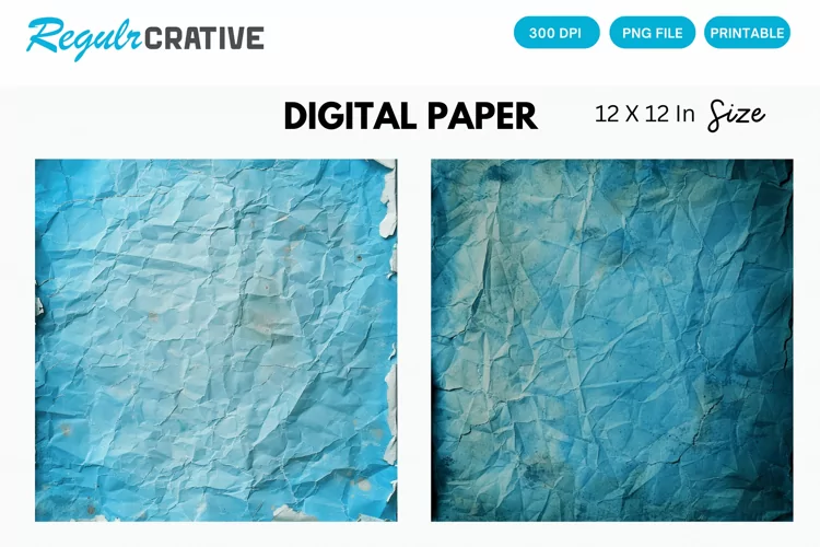 Vintage Blue Digital Paper