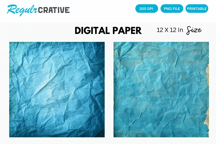 Vintage Blue Digital Paper