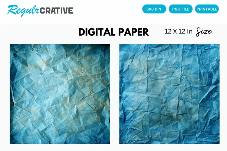 Vintage Blue Digital Paper
