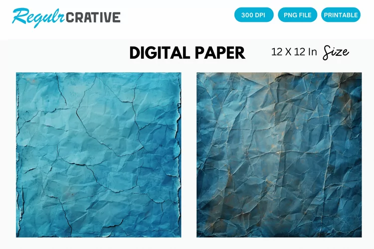 Vintage Blue Digital Paper