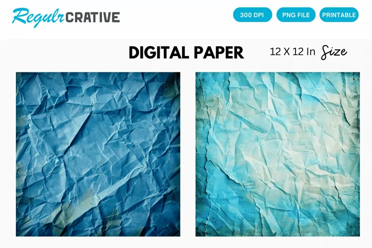Vintage Blue Digital Paper