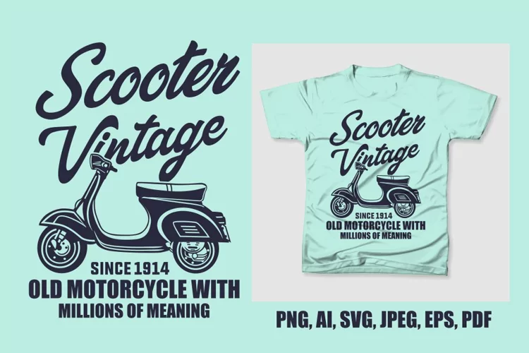 VINTAGE BLUE SCOOTER