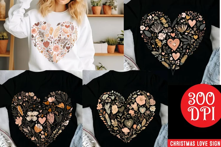 Vintage Boho Love Sign PNG - Valentine's Sublimation Design