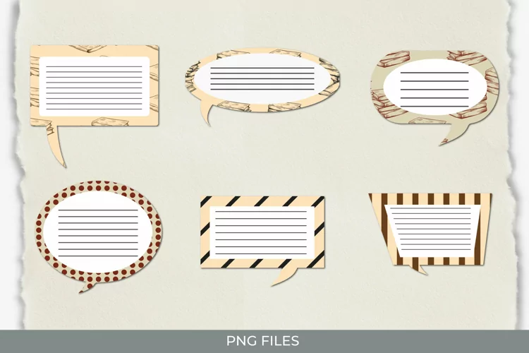 Vintage Book Seamless Pattern Speech Bubbles