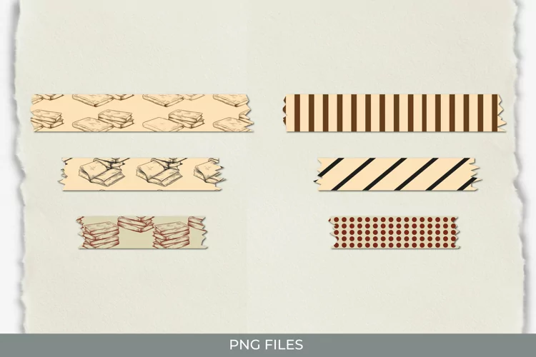 Vintage Book Seamless Pattern Tape
