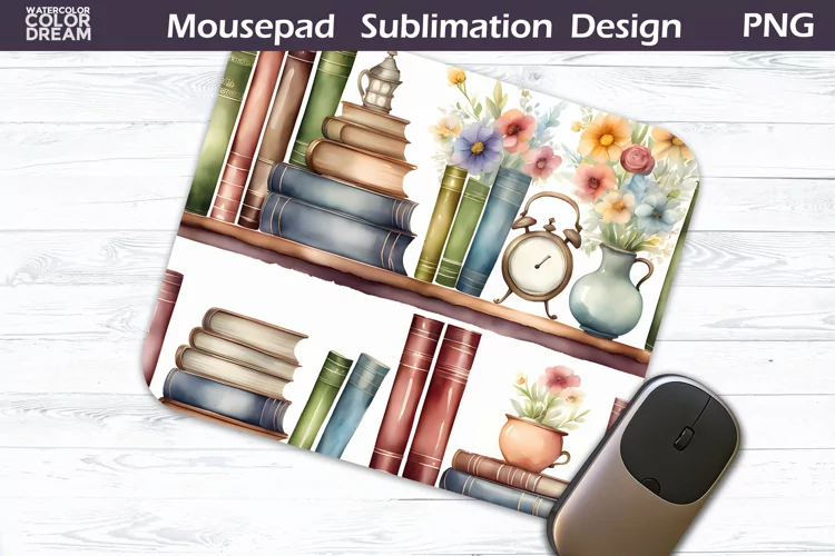Books MousePad Sublimation | Book Lover Mouse Pad