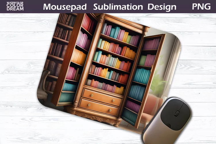 Books Mouse Pad Sublimation| Book Lover MousePad