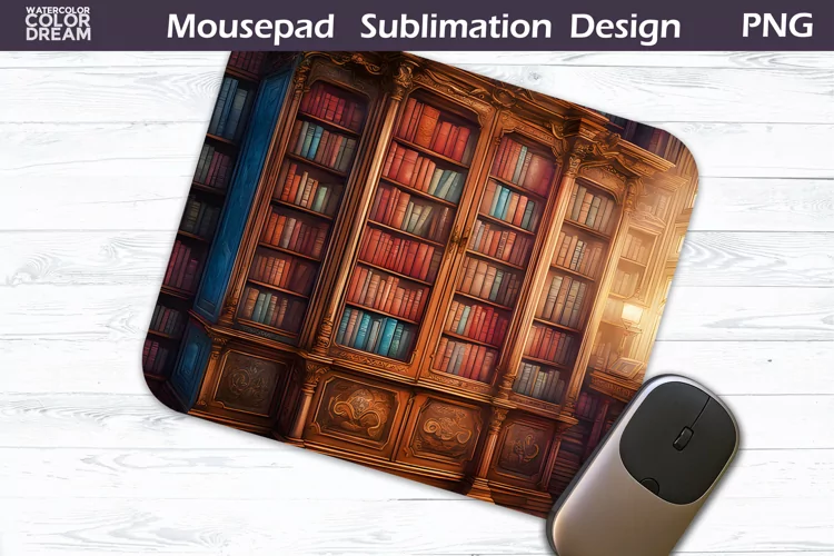 Book Vintage Mouse Pad Sublimation | Books Lover Mousepad