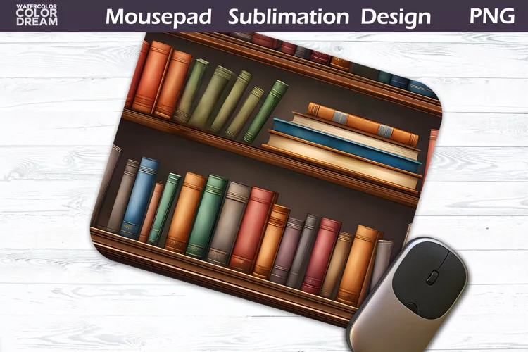 Books MousePad Sublimation | Book Lover Mouse Pad