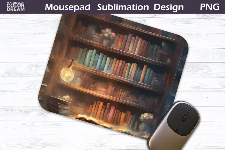 Vintage Books MousePad Sublimation | Book Lover Mouse Pad