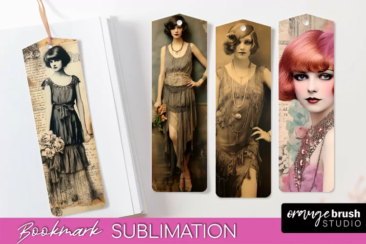 Vintage Bookmark Sublimation - Scrapbook Bookmarks 4 PNG
