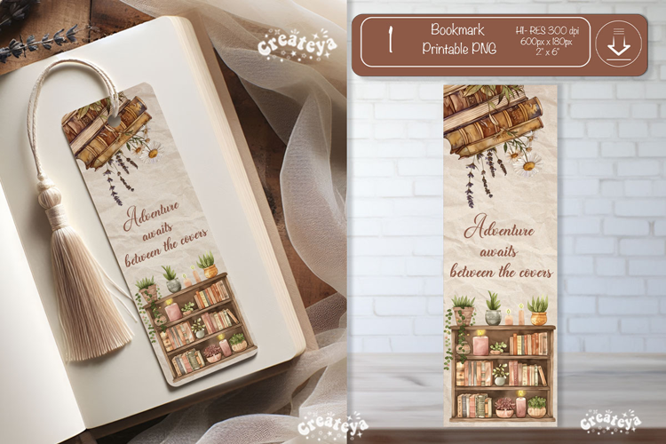 Open Book Vintage Bookmark png Book Lover Printable Quote