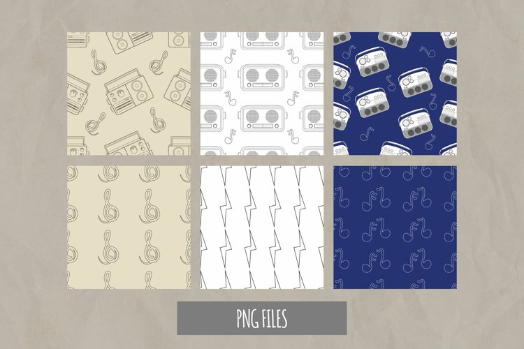 Vintage Boombox Pattern Paper Packs example image 1