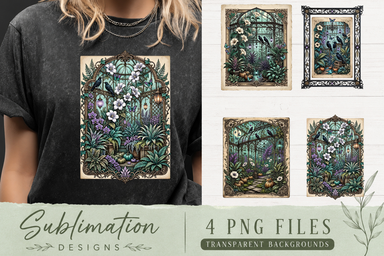 Vintage Botanical Mushroom PNG | Dark Academia Sublimation