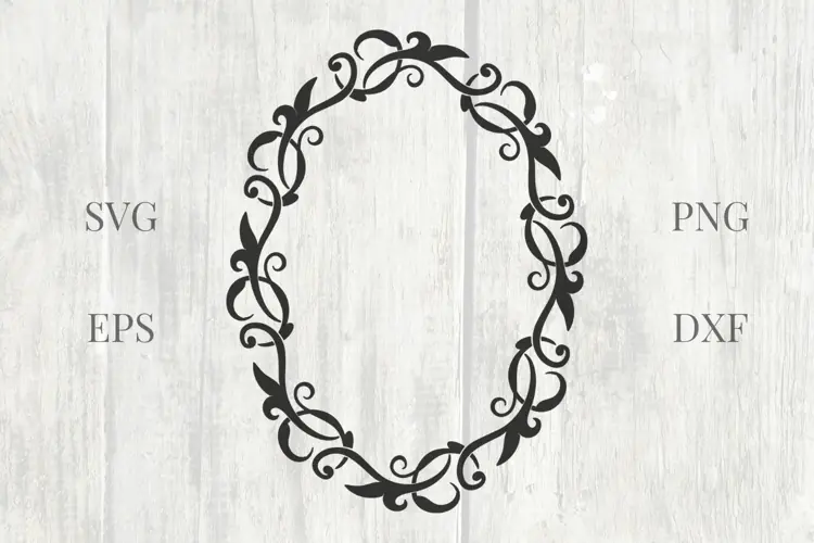 Vintage Branches Wedding Frame SVG