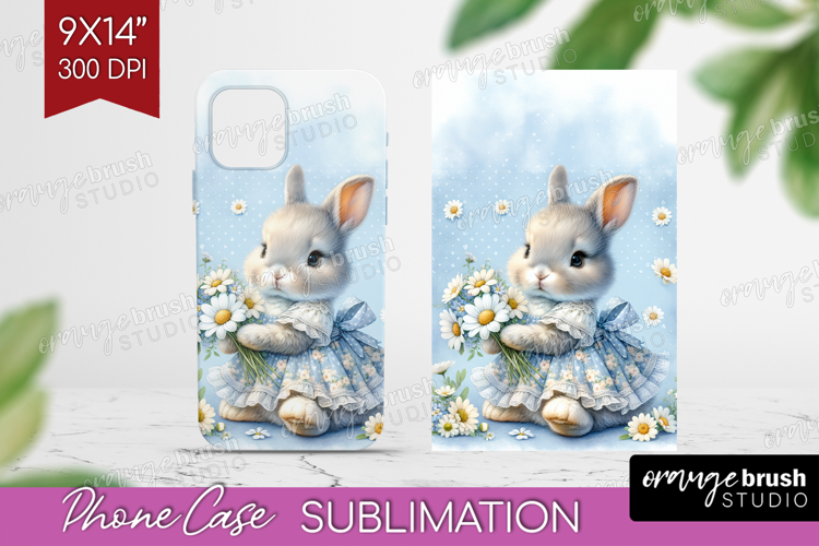 Vintage Bunny Phone Case PNG - Cute Bunny Case PNG